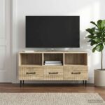 vidaXL TV skrinka Dub sonoma 102 x 34,5 x 50 cm Kompozitné drevo – Obrázok 4