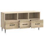 vidaXL TV skrinka Dub sonoma 102 x 34,5 x 50 cm Kompozitné drevo – Obrázok 5