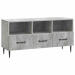 vidaXL TV skrinka Betónovo sivá 102 x 34,5 x 50 cm Kompozitné drevo – Obrázok 2