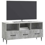 vidaXL TV skrinka Betónovo sivá 102 x 34,5 x 50 cm Kompozitné drevo – Obrázok 3