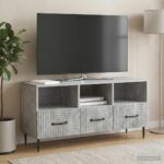 vidaXL TV skrinka Betónovo sivá 102 x 34,5 x 50 cm Kompozitné drevo – Obrázok 4