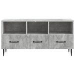 vidaXL TV skrinka Betónovo sivá 102 x 34,5 x 50 cm Kompozitné drevo – Obrázok 6