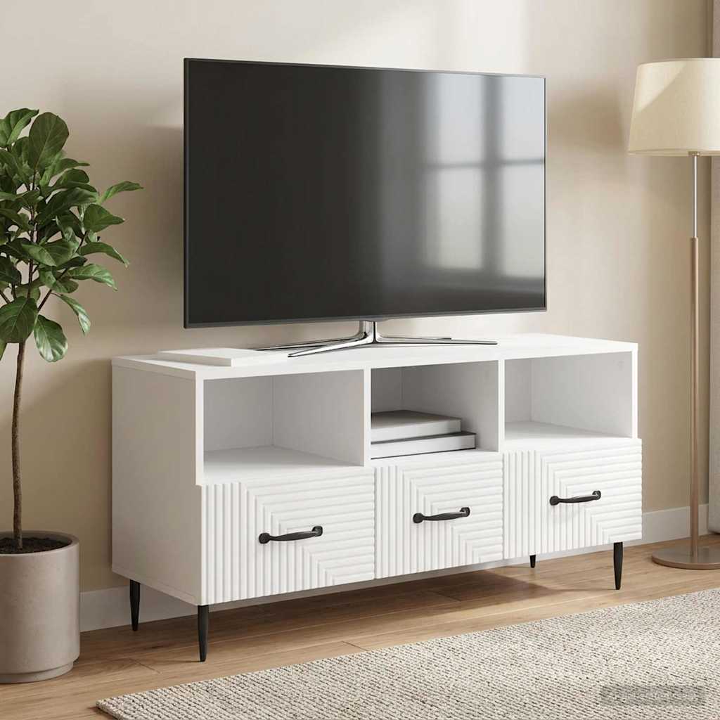 894909_1.jpg vidaXL TV skrinka Biela s vysokým leskom 102 x 34,5 x 50 cm – Obrázok 1