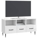 vidaXL TV skrinka Biela s vysokým leskom 102 x 34,5 x 50 cm – Obrázok 3
