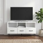 vidaXL TV skrinka Biela s vysokým leskom 102 x 34,5 x 50 cm – Obrázok 4