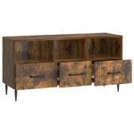 vidaXL TV skrinka Dymový dub 102 x 34,5 x 50 cm Kompozitné drevo – Obrázok 5
