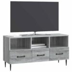 vidaXL TV skrinka Sivá sonoma 102 x 34,5 x 50 cm Kompozitné drevo – Obrázok 3