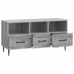 vidaXL TV skrinka Sivá sonoma 102 x 34,5 x 50 cm Kompozitné drevo – Obrázok 5