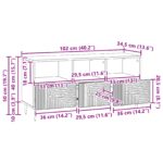 vidaXL TV skrinka Staré drevo 102 x 34,5 x 50 cm Kompozitné drevo – Obrázok 11
