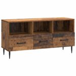 vidaXL TV skrinka Staré drevo 102 x 34,5 x 50 cm Kompozitné drevo – Obrázok 2