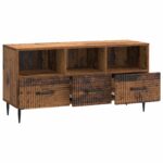 vidaXL TV skrinka Staré drevo 102 x 34,5 x 50 cm Kompozitné drevo – Obrázok 5