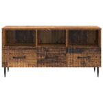 vidaXL TV skrinka Staré drevo 102 x 34,5 x 50 cm Kompozitné drevo – Obrázok 6