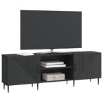 vidaXL TV skrinka Čierna 150 x 31 x 50 cm Kompozitné drevo – Obrázok 3