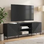 vidaXL TV skrinka Čierna 150 x 31 x 50 cm Kompozitné drevo – Obrázok 4