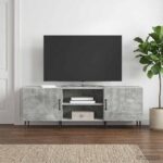 vidaXL TV skrinka Betónovo sivá 150 x 31 x 50 cm Kompozitné drevo – Obrázok 4