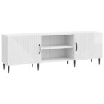 vidaXL TV skrinka Biela s vysokým leskom 150 x 31 x 50 cm – Obrázok 2