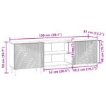 vidaXL TV skrinka Dymový dub 150 x 31 x 50 cm Kompozitné drevo – Obrázok 12