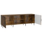 vidaXL TV skrinka Dymový dub 150 x 31 x 50 cm Kompozitné drevo – Obrázok 5