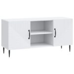 vidaXL TV skrinka Biela 102 x 34,5 x 50 cm Kompozitné drevo – Obrázok 2