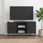 vidaXL TV skrinka Čierna 102 x 34,5 x 50 cm Kompozitné drevo
