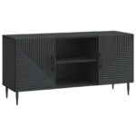 vidaXL TV skrinka Čierna 102 x 34,5 x 50 cm Kompozitné drevo – Obrázok 2