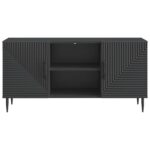 vidaXL TV skrinka Čierna 102 x 34,5 x 50 cm Kompozitné drevo – Obrázok 6