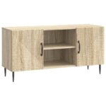 vidaXL TV skrinka Dub sonoma 102 x 34,5 x 50 cm Kompozitné drevo – Obrázok 2