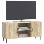 vidaXL TV skrinka Dub sonoma 102 x 34,5 x 50 cm Kompozitné drevo – Obrázok 3