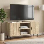 vidaXL TV skrinka Dub sonoma 102 x 34,5 x 50 cm Kompozitné drevo – Obrázok 4