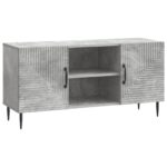 vidaXL TV skrinka Betónovo sivá 102 x 34,5 x 50 cm Kompozitné drevo – Obrázok 2
