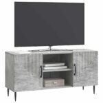 vidaXL TV skrinka Betónovo sivá 102 x 34,5 x 50 cm Kompozitné drevo – Obrázok 3