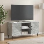 vidaXL TV skrinka Betónovo sivá 102 x 34,5 x 50 cm Kompozitné drevo – Obrázok 4
