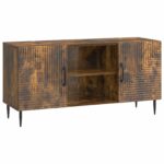 vidaXL TV skrinka Dymový dub 102 x 34,5 x 50 cm Kompozitné drevo – Obrázok 2