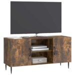 vidaXL TV skrinka Dymový dub 102 x 34,5 x 50 cm Kompozitné drevo – Obrázok 3
