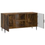 vidaXL TV skrinka Dymový dub 102 x 34,5 x 50 cm Kompozitné drevo – Obrázok 5