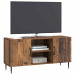 vidaXL TV skrinka Staré drevo 102 x 34,5 x 50 cm Kompozitné drevo – Obrázok 3