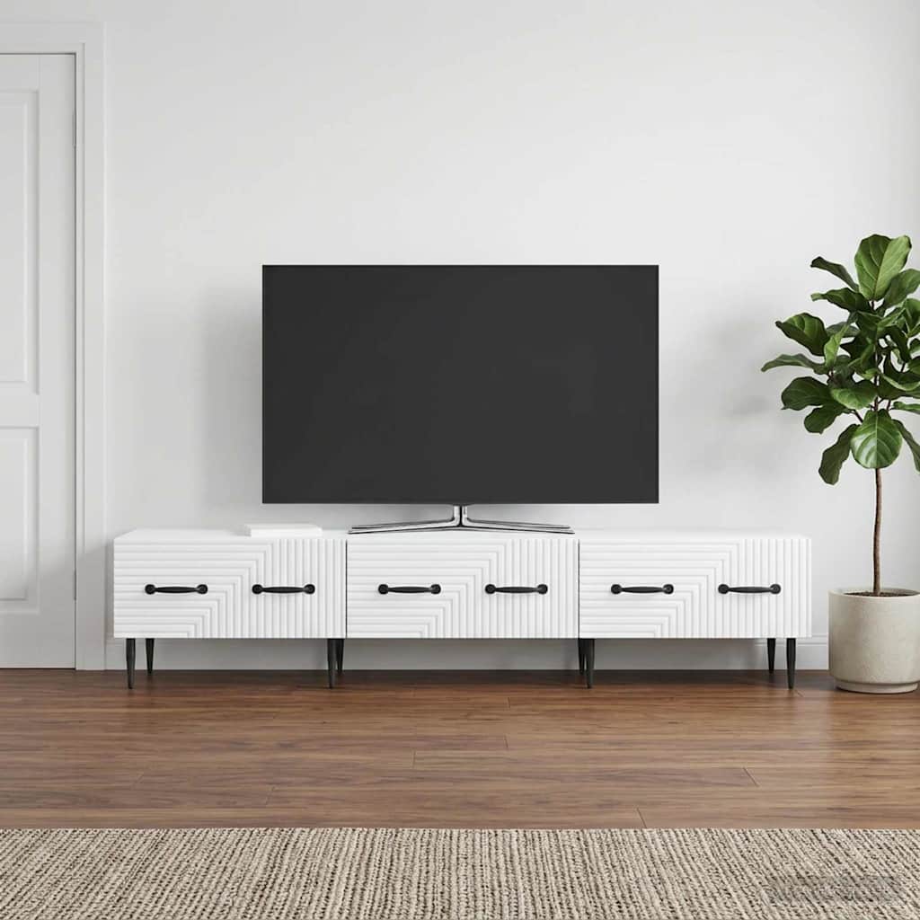 894935_1.jpg vidaXL TV skrinka Biela 147 x 34,5 x 30 cm Kompozitné drevo – Obrázok 1