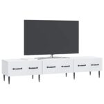 vidaXL TV skrinka Biela 147 x 34,5 x 30 cm Kompozitné drevo – Obrázok 3
