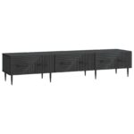vidaXL TV skrinka Čierna 147 x 34,5 x 30 cm Kompozitné drevo – Obrázok 2
