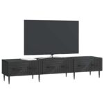 vidaXL TV skrinka Čierna 147 x 34,5 x 30 cm Kompozitné drevo – Obrázok 3
