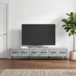 vidaXL TV skrinka Betónovo sivá 147 x 34,5 x 30 cm Kompozitné drevo