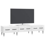 vidaXL TV skrinka Biela s vysokým leskom 147 x 34,5 x 30 cm – Obrázok 3
