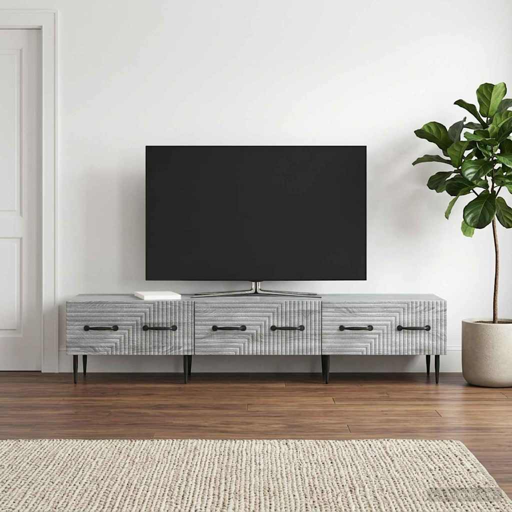 894941_1.jpg vidaXL TV skrinka Sivá sonoma 147 x 34,5 x 30 cm Kompozitné drevo – Obrázok 1