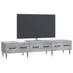 vidaXL TV skrinka Sivá sonoma 147 x 34,5 x 30 cm Kompozitné drevo – Obrázok 3