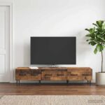 vidaXL TV skrinka Staré drevo 147 x 34,5 x 30 cm Kompozitné drevo