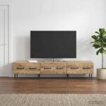 vidaXL TV skrinka Dub artisan 147 x 34,5 x 30 cm Kompozitné drevo