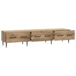 vidaXL TV skrinka Dub artisan 147 x 34,5 x 30 cm Kompozitné drevo – Obrázok 5
