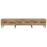 vidaXL TV skrinka Dub artisan 147 x 34,5 x 30 cm Kompozitné drevo – Obrázok 6