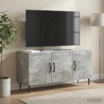 vidaXL TV skrinka Betónovo sivá 99 x 34,5 x 50 cm Kompozitné drevo