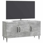vidaXL TV skrinka Betónovo sivá 99 x 34,5 x 50 cm Kompozitné drevo – Obrázok 3
